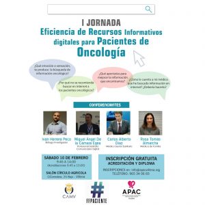 I Jornada Eficiencia de Recursos Informativos Digitales para Pacientes de Oncología.